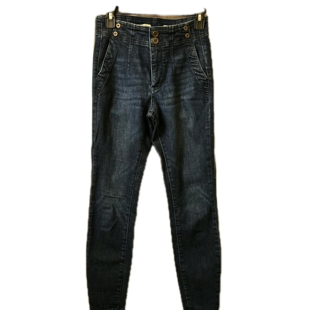 Anthropology Pilcro and the Letter Press‎ Womens Dark Wash Hi-Rise Skinny 26x27